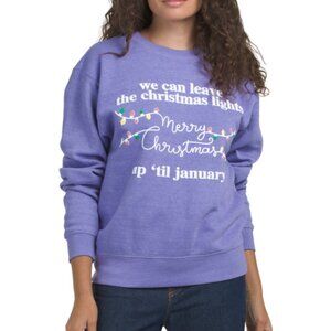 PACIFIC & CO Christmas Lights Crew Neck Sweatshirt